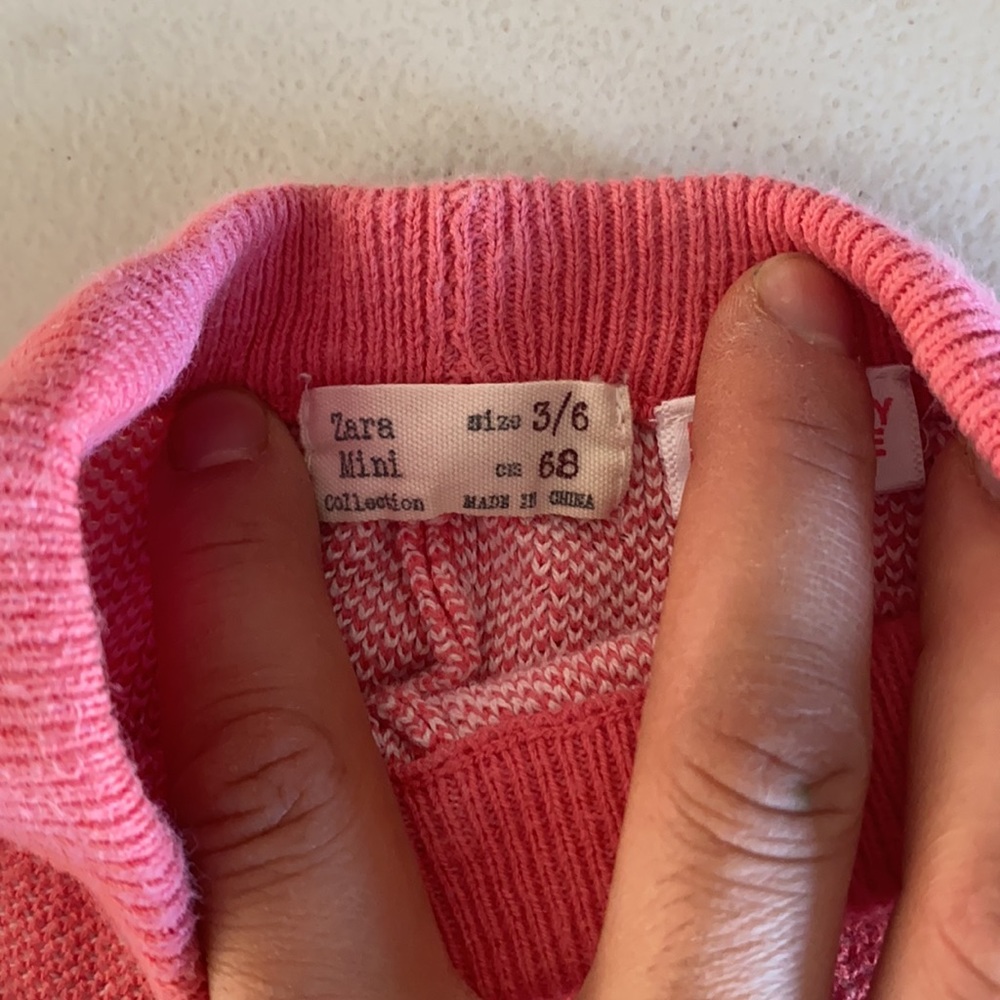 Pink knit baby pants - Picture 2 of 2